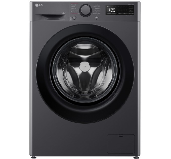 Стирально-сушильная машина LG фронтальная, 9(5)кг, 1200, A, 48см, дисплей, пар, инвертор, черный