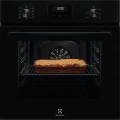 Духовой шкаф Electrolux электрический, 65л, A, дисплей, конвекция, телескопические направляющие, черный
