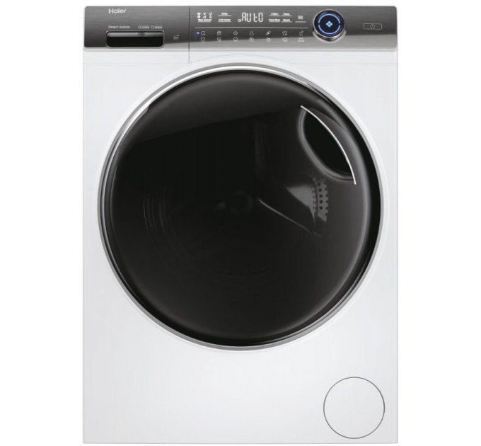 Стиральная машина Haier фронтальная, 12кг, 1400, A+++, 60см, дисплей, пар, инвертор, люк черный, прямой привод, белый