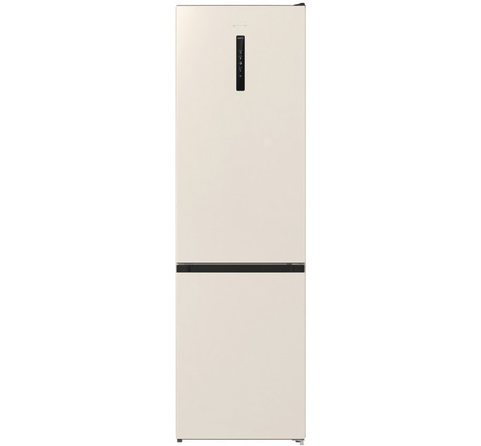 Холодильник з нижн. мороз. камерою Gorenje NRK6202AC4, 200х60х60см, 2 двері, 235( 96)л, А+, NoFrost+ , AdaptTech, Зона св-ті, LED Диспл зовнішній, ,бежевий