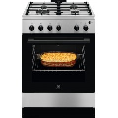 Плита Electrolux газовая, 59л, 60x60см, чугун, нерж