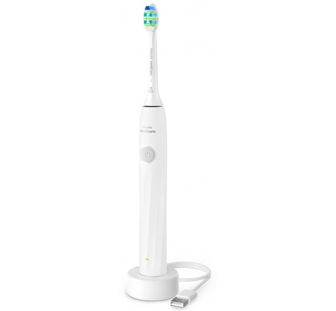 Щітка зубна електр. Philips, Sonicare 2100, насадок-1, 2 рівні інтенсивності, білий