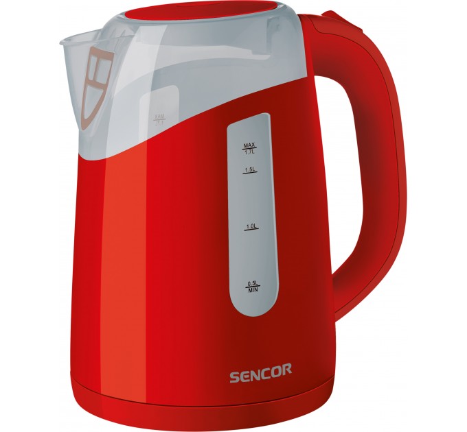 Електрочайник Sencor 1.7л, Strix, пластик, червоний