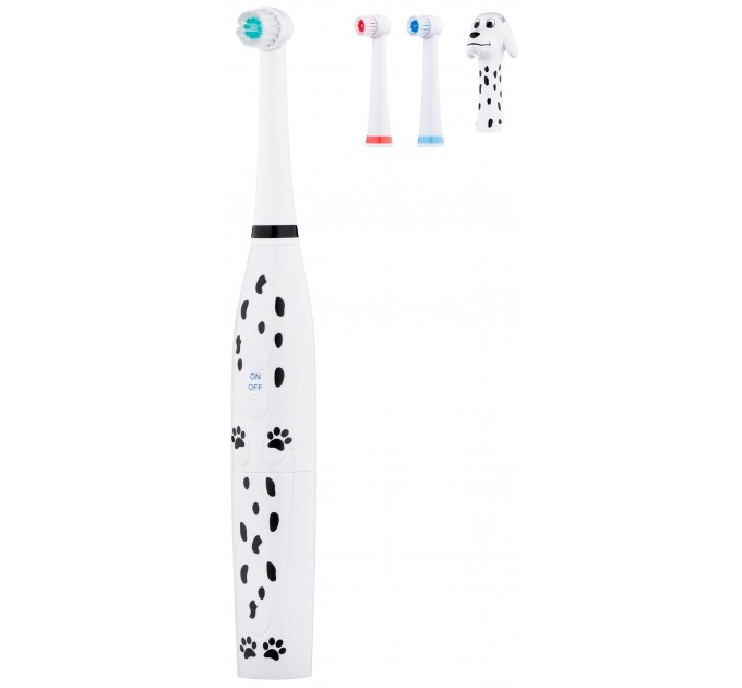 Щетка зубная электр. ARDESTO, ETB-003DOG для детей , 8.8т. колеб/мин, насадок-3, IPX6, белый