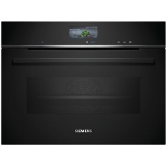 Духова шафа Siemens електрична компактна, 47л, A+, дисплей, конвекція, чорний