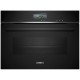Духова шафа Siemens електрична компактна, 47л, A+, дисплей, конвекція, чорний