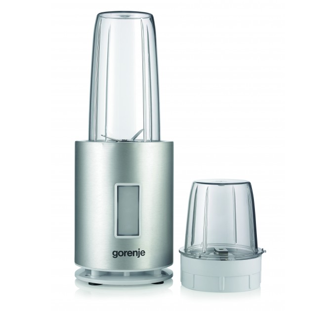 Блендер Gorenje стационарный 1200Вт, чаша-1000мл, измельчитель, серебристый