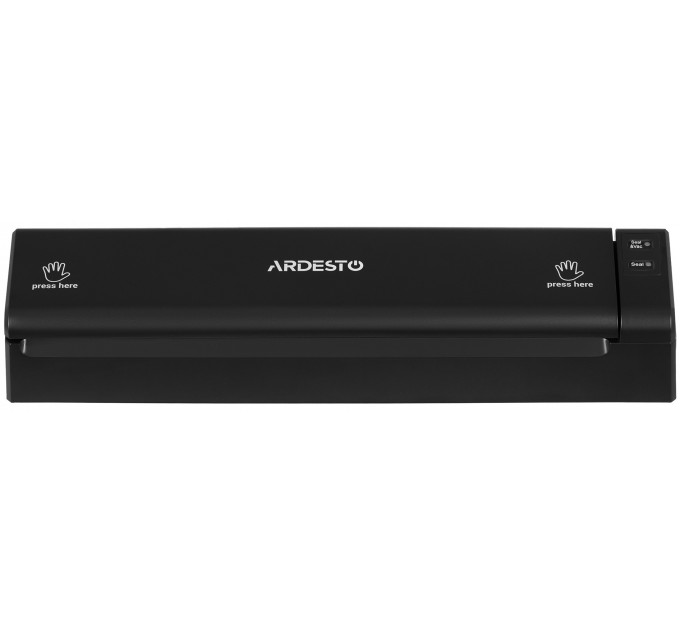 Вакууматор ARDESTO для пакетов та рулонов, 110Вт, 28см, электронное, + 1 рулон, пластик, чёрный