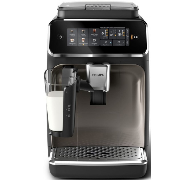 Кавомашина Philips Series 3300 1.8л, зерно + мелена, автомат.капучинатор, дисплей, авторецептів - 6, чорний