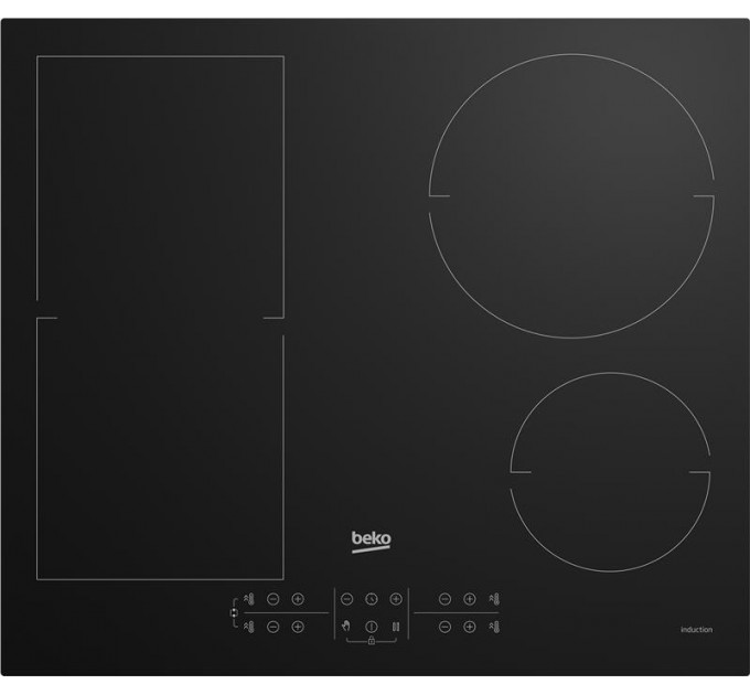 Варильна поверхня Beko індукційна, 60см, розширена зона, чорний