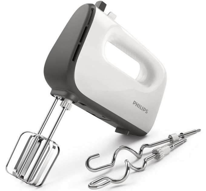 Міксер Philips ручний Viva Collection 450Вт, насадки-4, біло-сірий