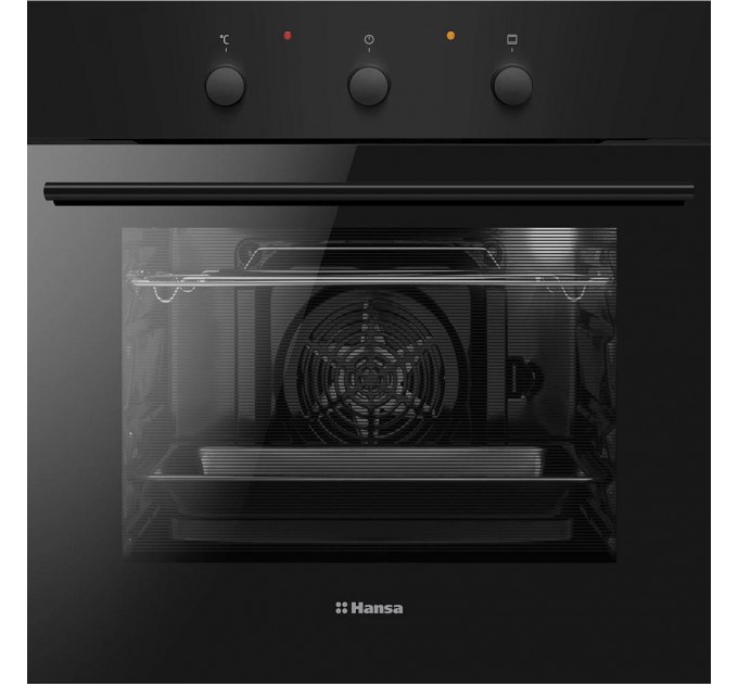 Духовка электр. Hansa, 60см, 62л, A, гриль , эмаль легкой очистки, черный