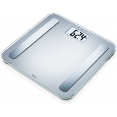 Весы Beurer напольные диагностические,180кг,подсвеч., дисплея, 1хCR2032,стекло, серый