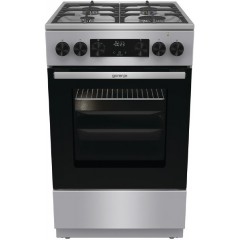 Плита Gorenje комби, 70л, 50x60см, дисплей, чугун, нерж