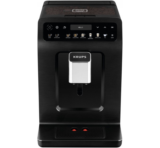 Кавомашина Krups Evidence Plus Titanium 2.3л, зерно, автомат.капучинатор, ОLED диспл, аторец. - 19, чорний