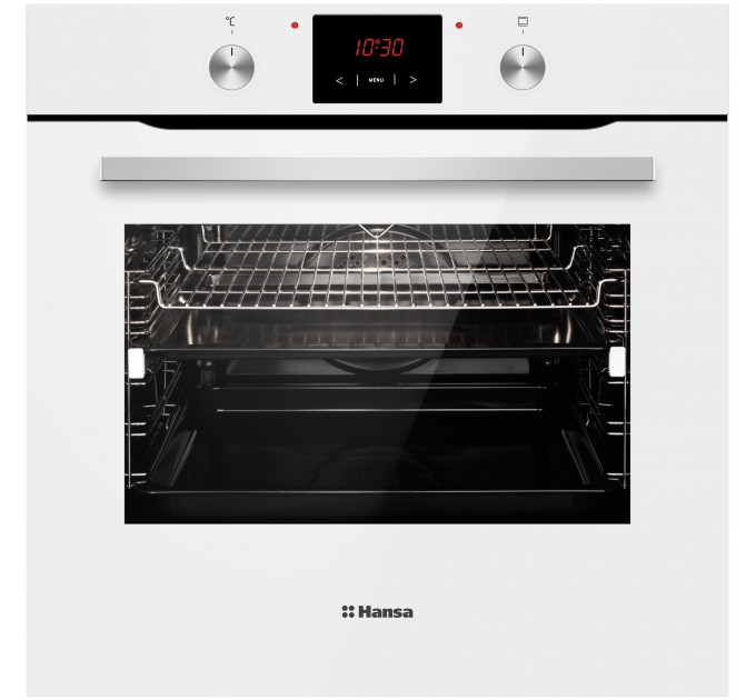 Духовой шкаф Hansa электрический, 77л, A, дисплей, конвекция, белый