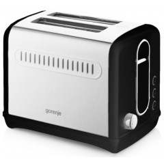 Тостер Gorenje, 950Вт, функц. розморожування, автовідключення, пластик + металл, чорний