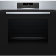 Духовой шкаф Bosch электрический, 71л, A+, дисплей, конвекция, пиролиз, телескопические направляющие, нержавейна