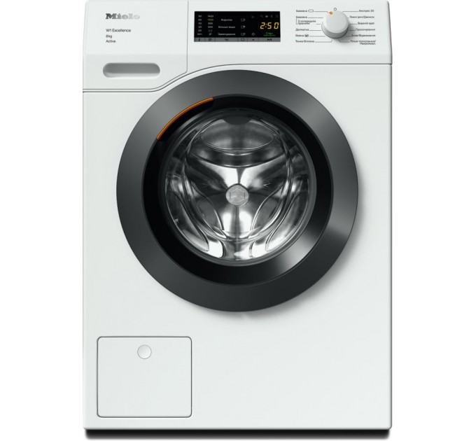 Пральна машина Miele WEA 135 WCS фронтальна, 8кг, 1400, A+++, 63.6см, дисплей, інвертор, люк сірий, білий
