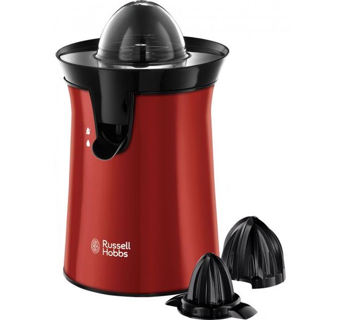 Соковыжималка Russell Hobbs Colours Plus цитрус-пресс 600Вт, 2 насадки в комплекте, пластик, крассный