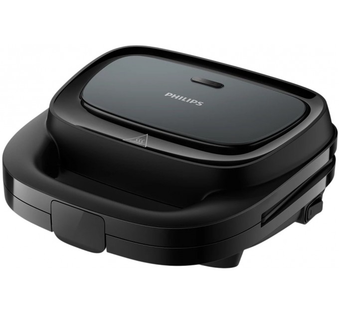 Вафельтница Philips Series 3000 750Вт, антипригарное покрытие, корпус-пластик, черный