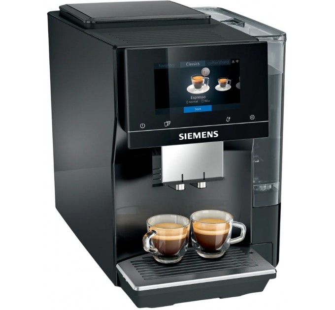 Кофемашина Siemens, 2.4л, зерно+мол., автомат.капуч, LED-дисплей, авторецептов -19, черный