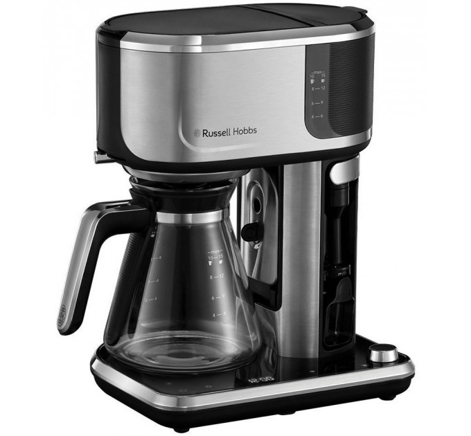 Кавоварка Russell Hobbs крапельна Attentiv Coffee Bar 1.5л, мелена, LED-дисплей, чорно-метал