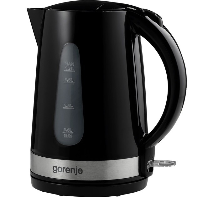 Электрочайник Gorenje, 1,7л, пластик, черный