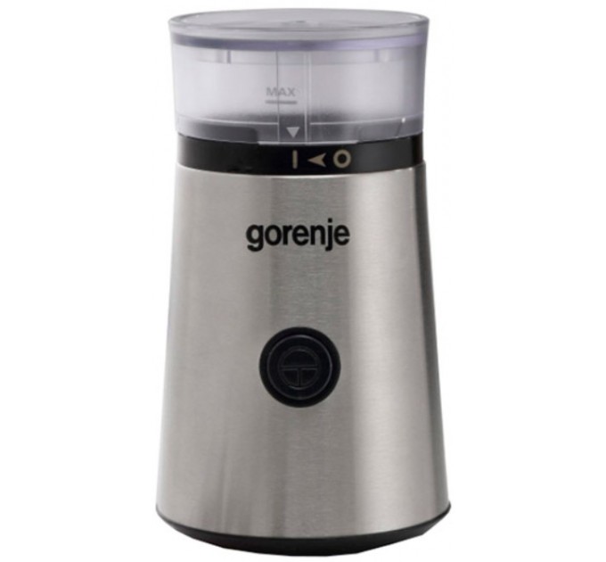 Кофемолка Gorenje роторная 150Вт, объем зерен-60г, металл, черно-серебристый