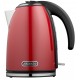 Электрочайник ARDESTO 1.7л, Strix, металл, глянец красный