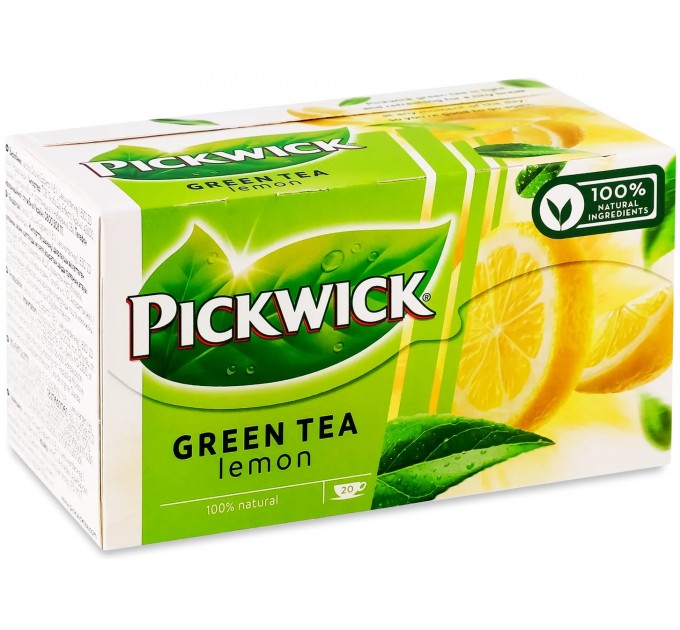 Чай зелений з лемонграсом та цедрою лимона Pickwick GwA 40г(20х2г) х12 НП