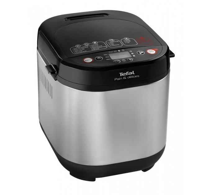 Хлебопечка Tefal PainEtDelice 720Вт, программ-20, макс.вес -1кг, форма-прямоугольник, металл, черный
