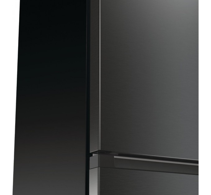 Холодильник Gorenje NRK619EABXL4 з нижн. мороз. камерою, 185х60х60см, 2 дв., Х- 204л, М- 96л, A+, NoFrost Plus, Fresh zone, чорний