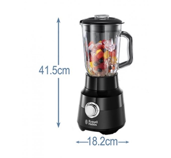 Блендер Russell Hobbs стационарный Matte Black 650Вт, чаша-1500мл, черный