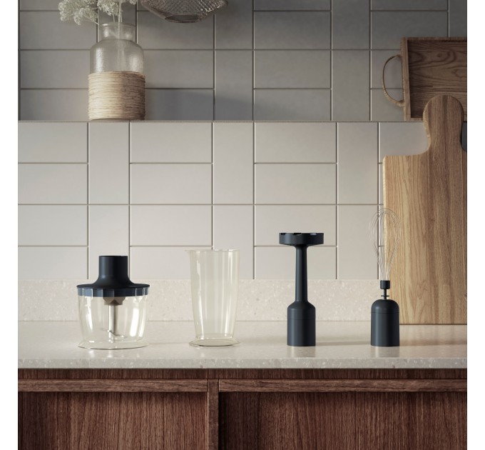 Блендер Electrolux заглибний 1000Вт, 4в1, чаша-700мл, чопер, насадка для пюре, чорний-метал