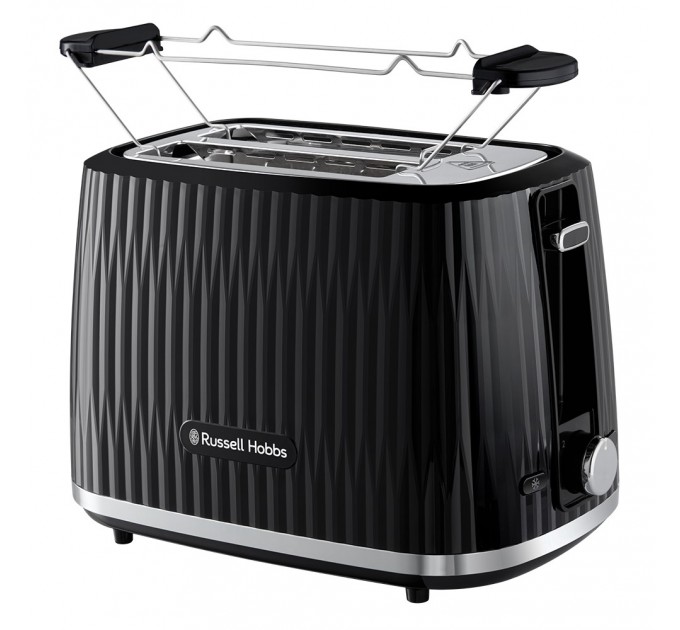 Тостер Russell Hobbs Eden 800Вт, пластик, підігрів,разморозка, чорний