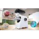 Мясорубка Bosch, 2100Вт, 3.5кг/мин, 2 решетки, насадка для колбас, кеббе, пластик, белый
