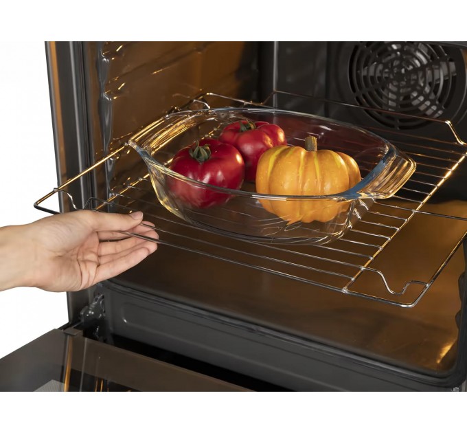 Плита Hansa комбінована, 62л, 50x60см, дисплей, конвекція, чавун, нерж