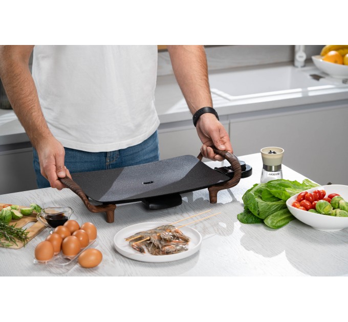 Гриль ARDESTO барбекю, 1500Вт, темп. режимов, металл, черный