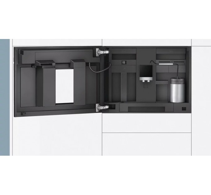 Кофемашина Siemens встраиваемая, 2.4л, зерно+мол., автомат.капуч, LED-дисплей, авторецептов -30, белый