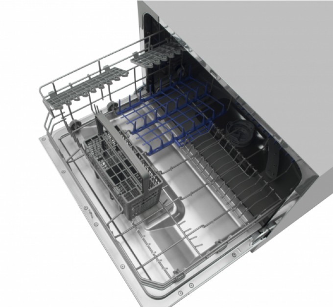 Посудомийна машина Hansa настільна, 6компл., A+, 55см, дисплей, сріблястий