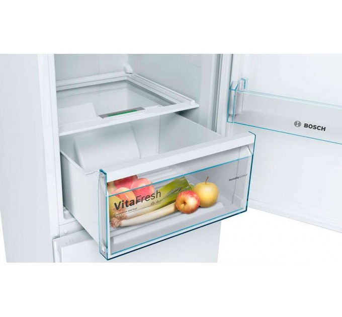 Холодильник Bosch с нижн. мороз., 203x60x67, xолод.отд.-279л, мороз.отд.-87л, 2дв., А++, NF, инв., белый