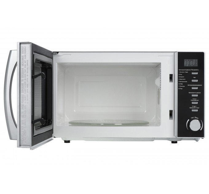 Микроволновая печь ARDESTO, 20л, электр. управл., 700Вт, дисплей, откр.ручкой, серебристый