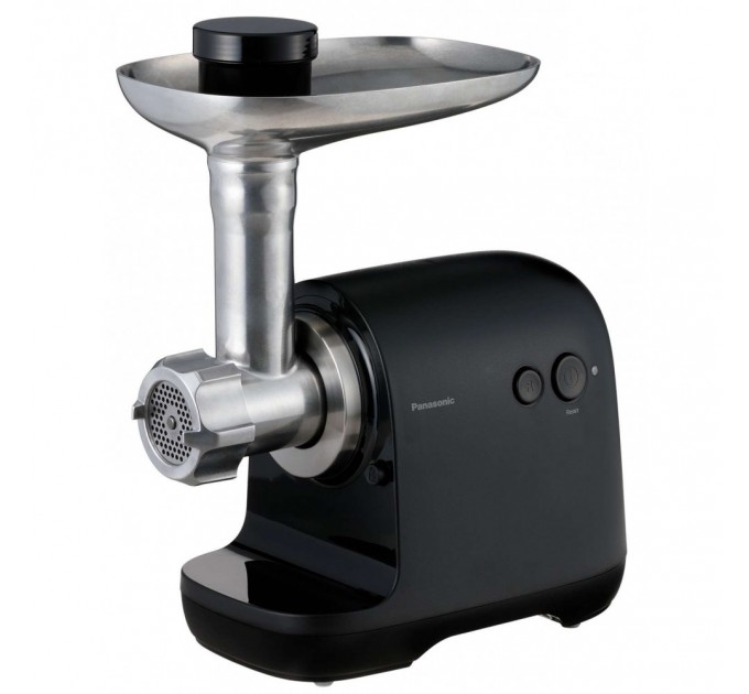 М'ясорубка Panasonic, 1700Вт, 3кг/мін, 3 решітки, насадка для ковбас, пластик, чорний