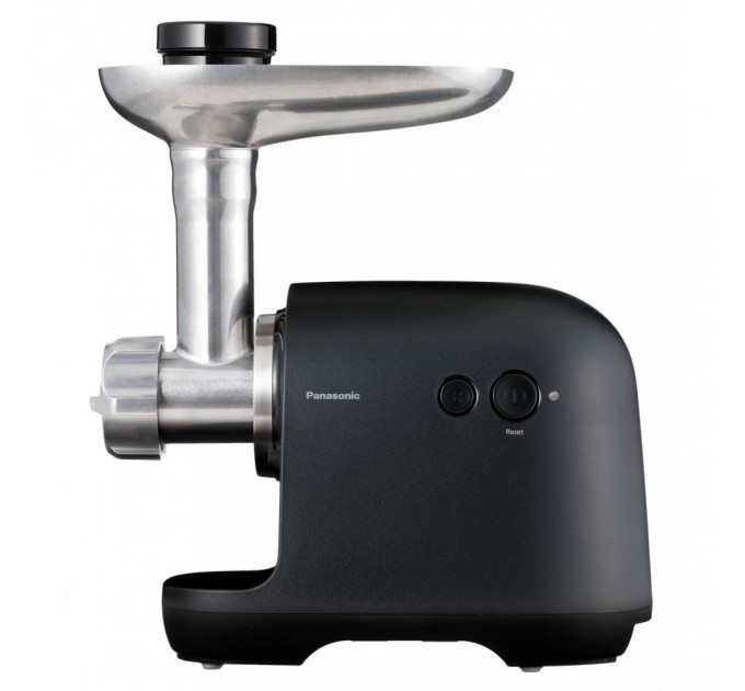 М'ясорубка Panasonic, 1700Вт, 3кг/мін, 3 решітки, насадка для ковбас, пластик, чорний