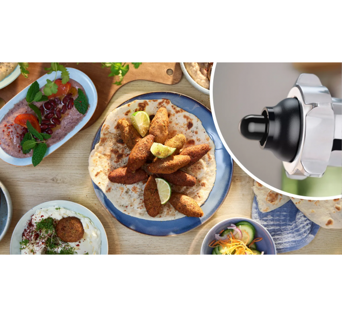 Мясорубка Bosch, 2100Вт, 3.5кг/мин, 2 решетки, насадка для колбас, кеббе, пластик, белый