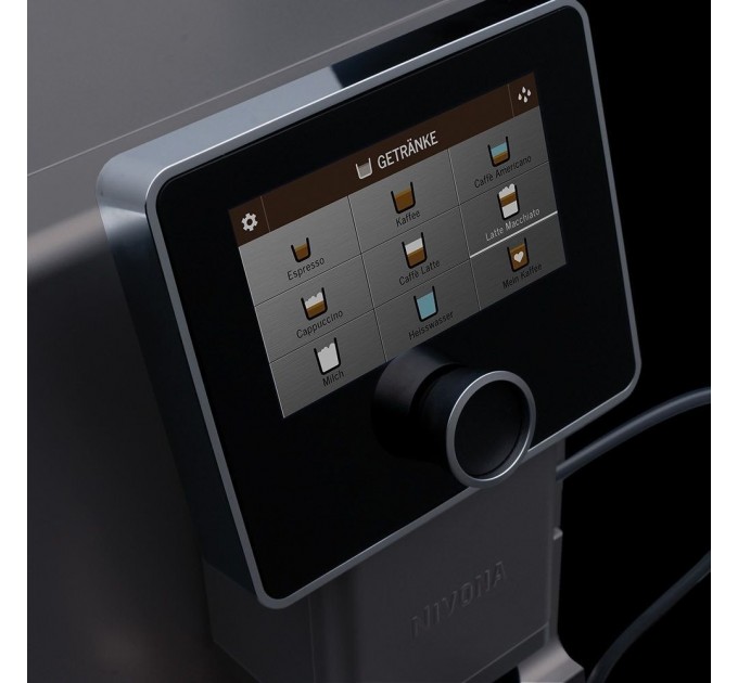 Кавомашина Nivona CafeRomatica 2.2л, зерно + мелена, автомат.капучинатор, авторецептів - 9, чорно - срібний