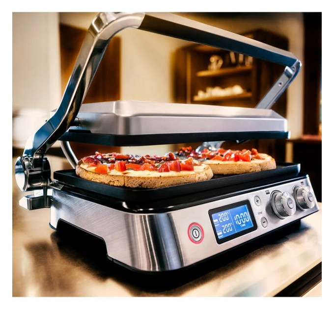 Гриль Braun  прижимний MultiGrill 9 CG 2000Вт, темп. режимів-3, 4 з`ємні пластини + пластини для вафель, метал