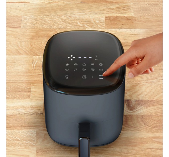 Мультипечь Tefal EasyFry Compact, 1300Вт, чаша-3л, сенсорное управл., пластик, темно-синий