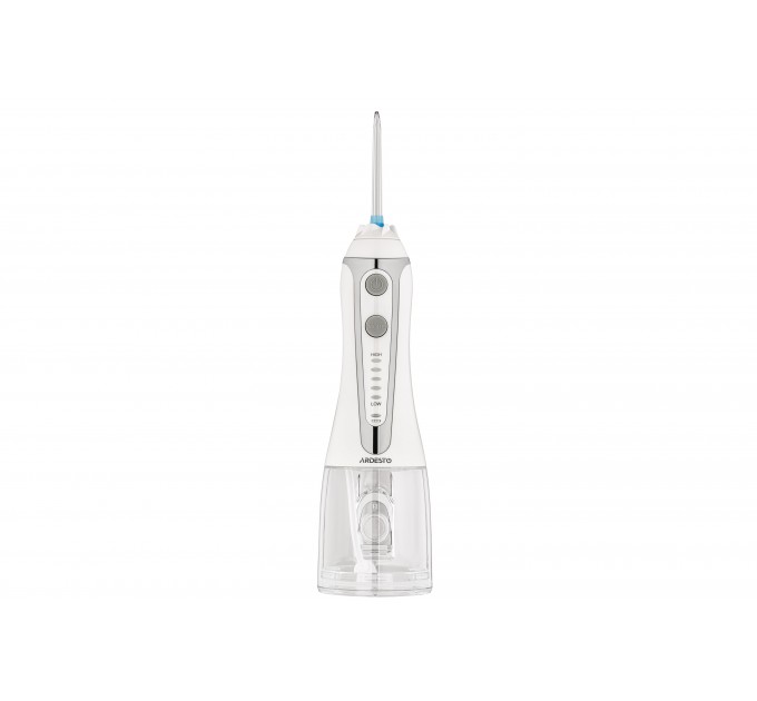 Іригатор ARDESTO портативний, чаша 300 мл, Li-ion акум. в компл., чохол, 7 насадок, білий